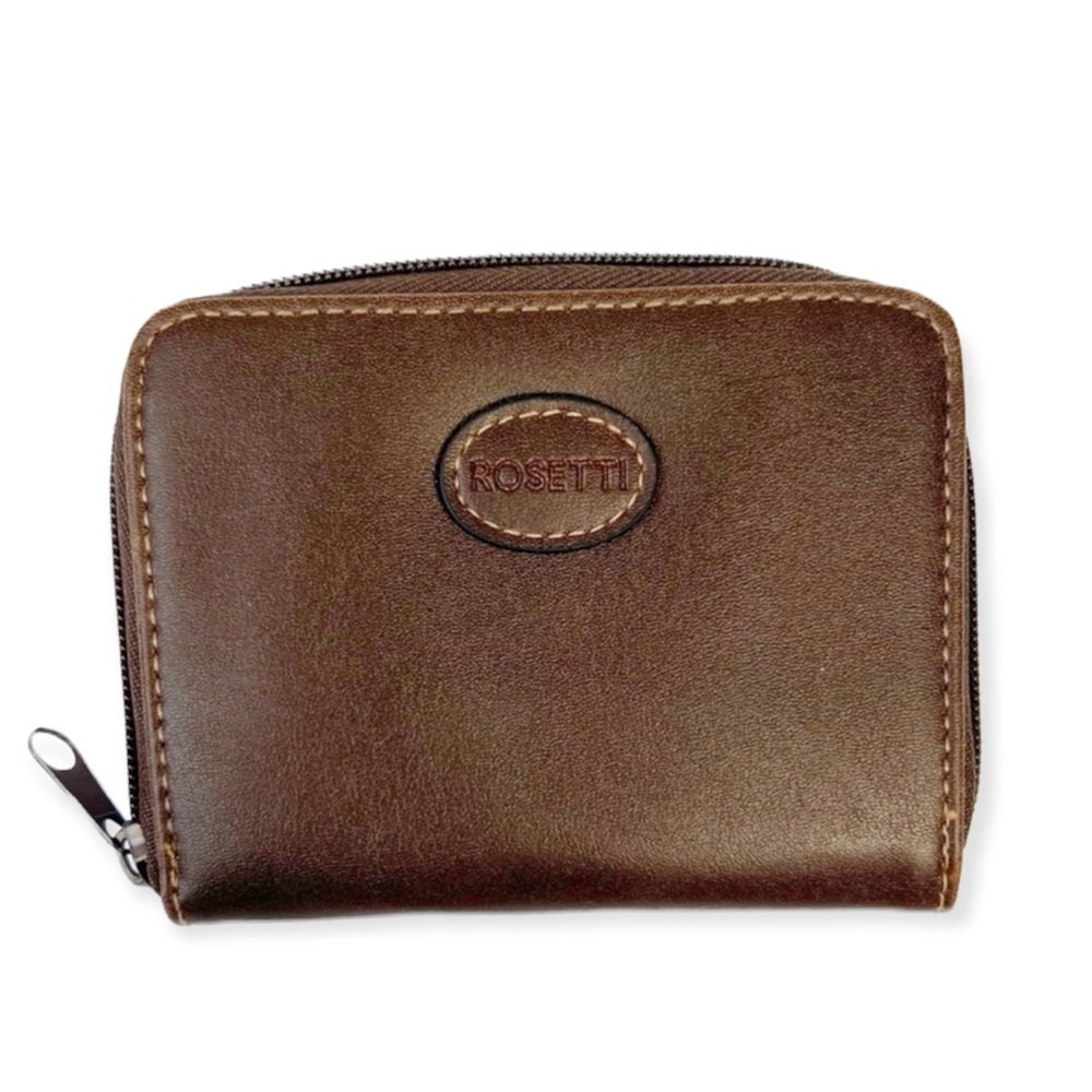 Rosetti Brown Zip Around Mini Wallet Coin Purse